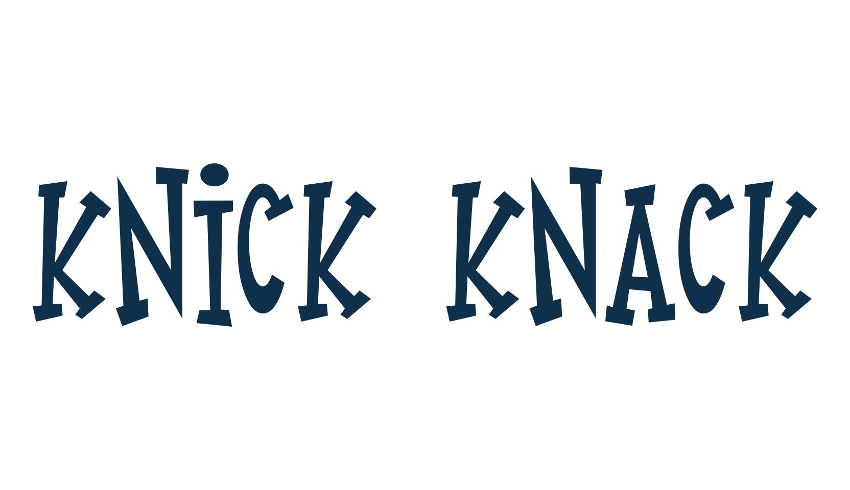 Knick Knack, cartoon font preview