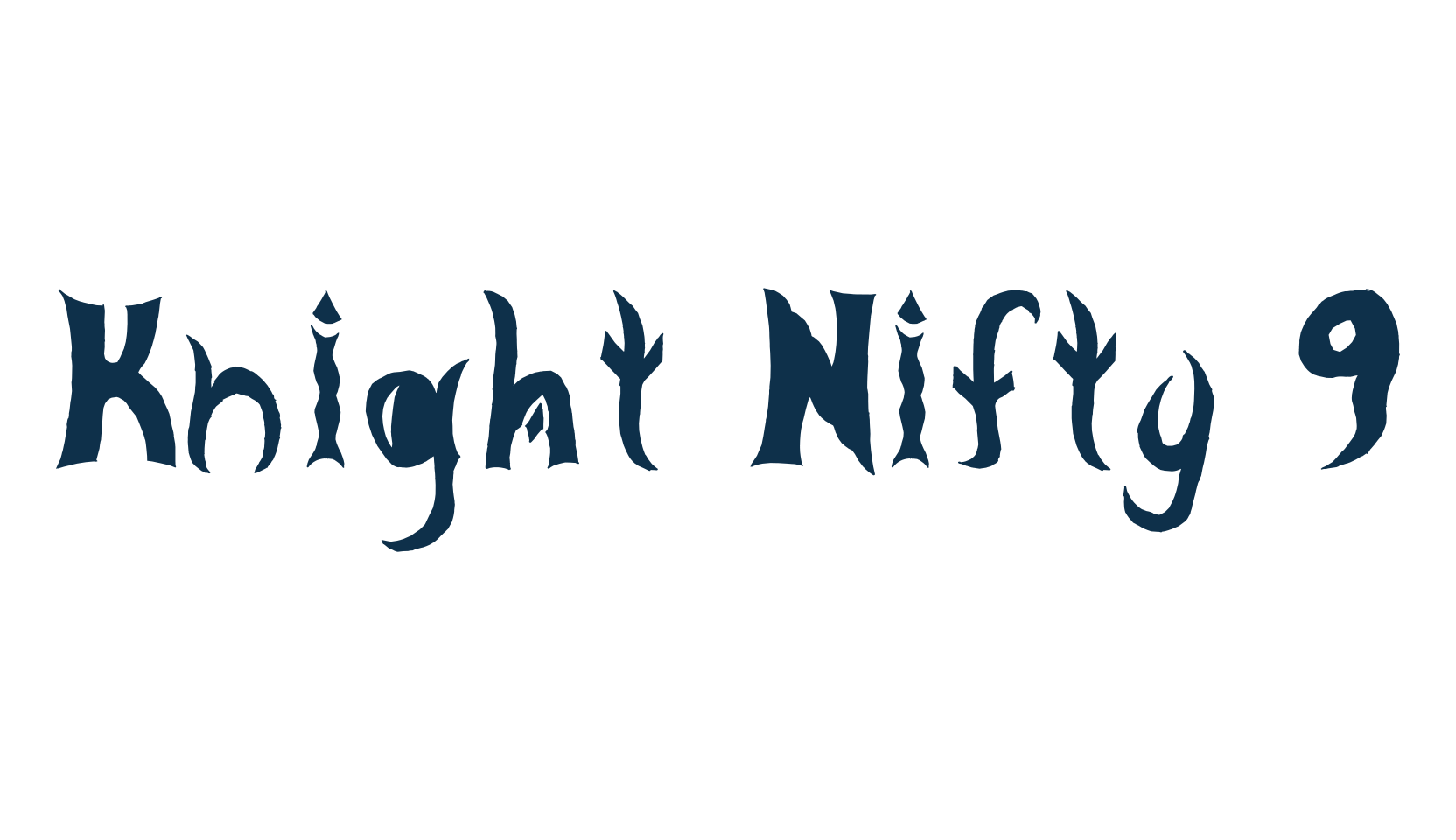 Knight Nifty 9, fancy various gothic font preview