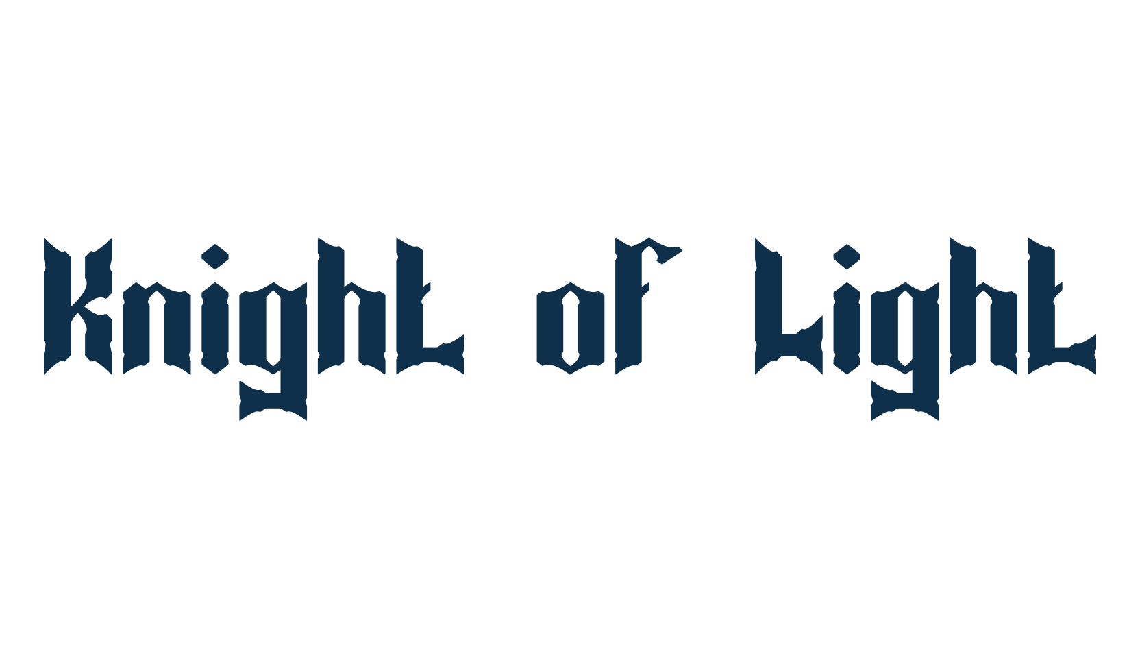 Knight of Light, modern font preview