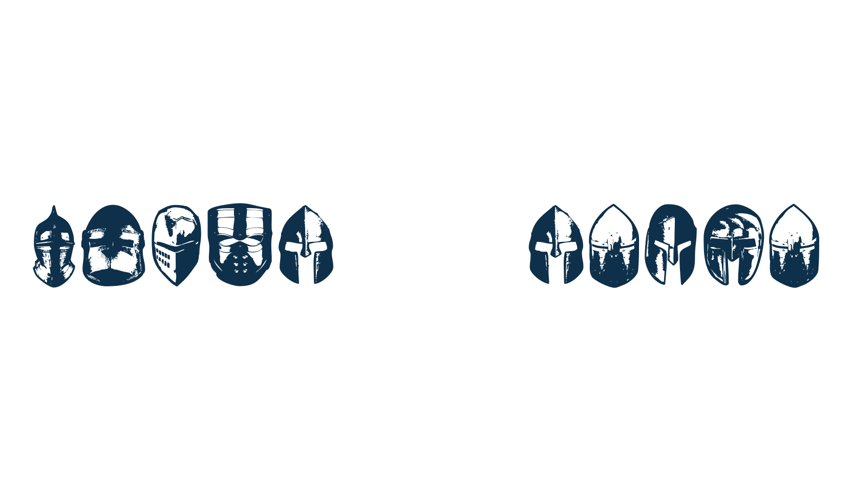 Knights Helmets, fancy decorative font preview