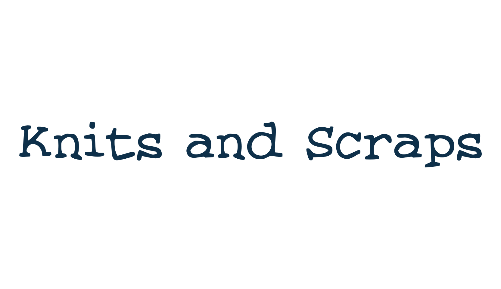 Knits and Scraps, fancy various decorative font preview
