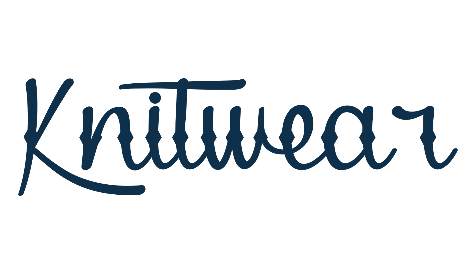 Knitwear, fancy decorative font preview
