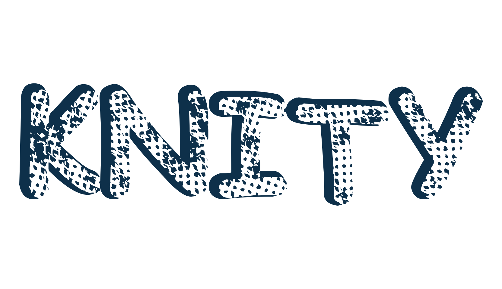 Knity, fancy eroded decorative font preview