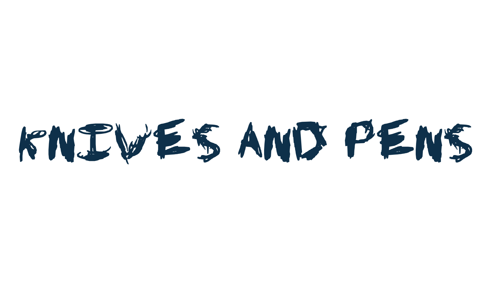 Knives and Pens, trash font preview