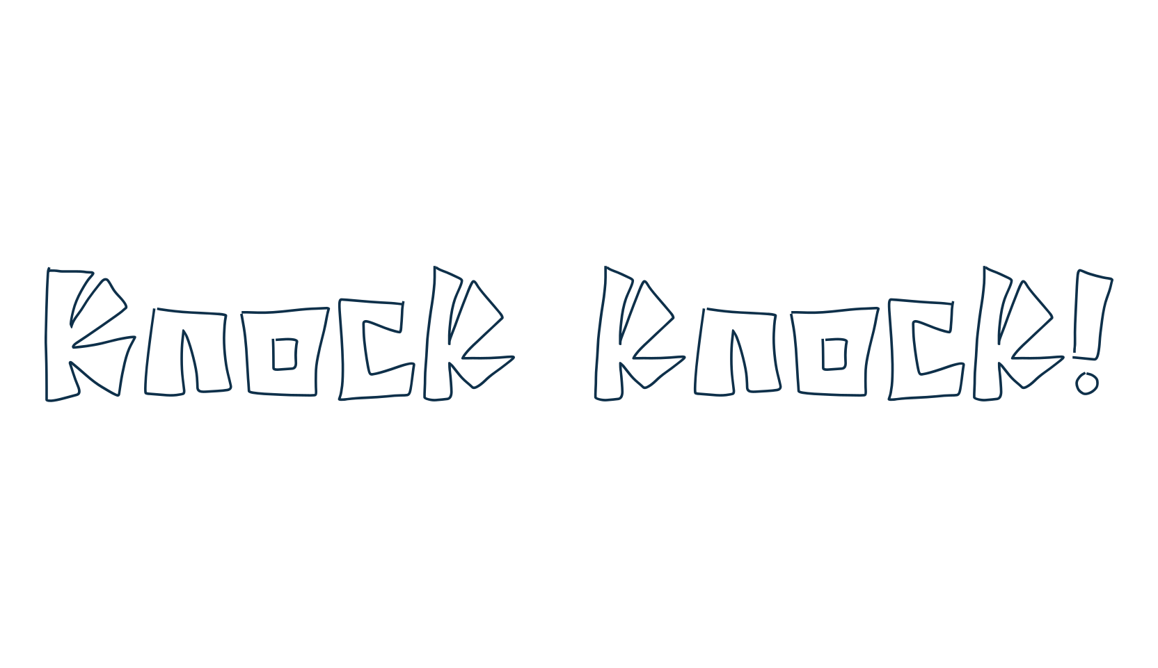 Knock knock!, fancy cartoon decorative font preview