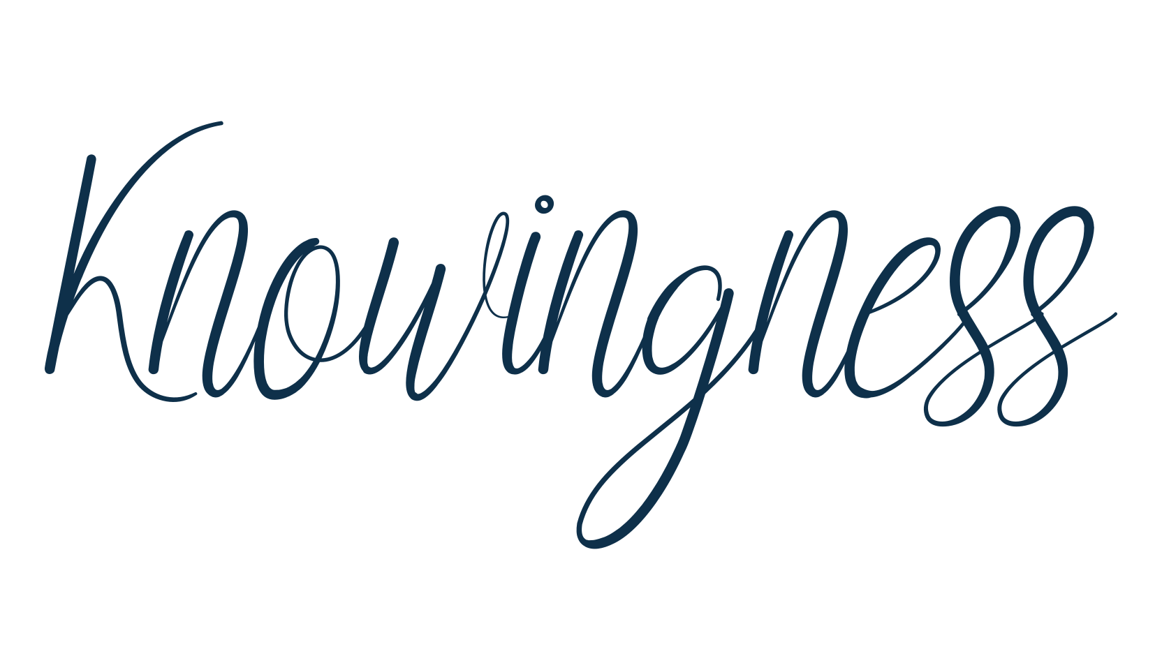 Knowingness, handwriting font preview