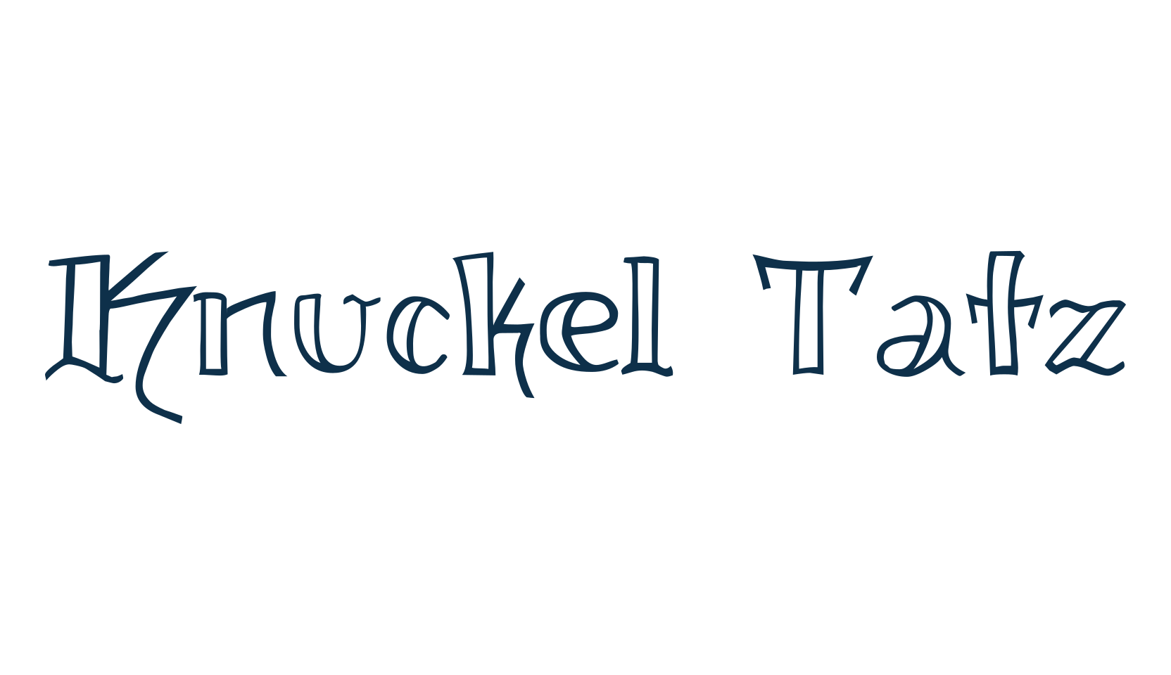 Knuckel Tatz, various font preview