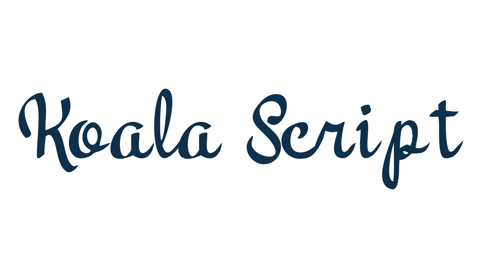 Koala Script, calligraphy font preview
