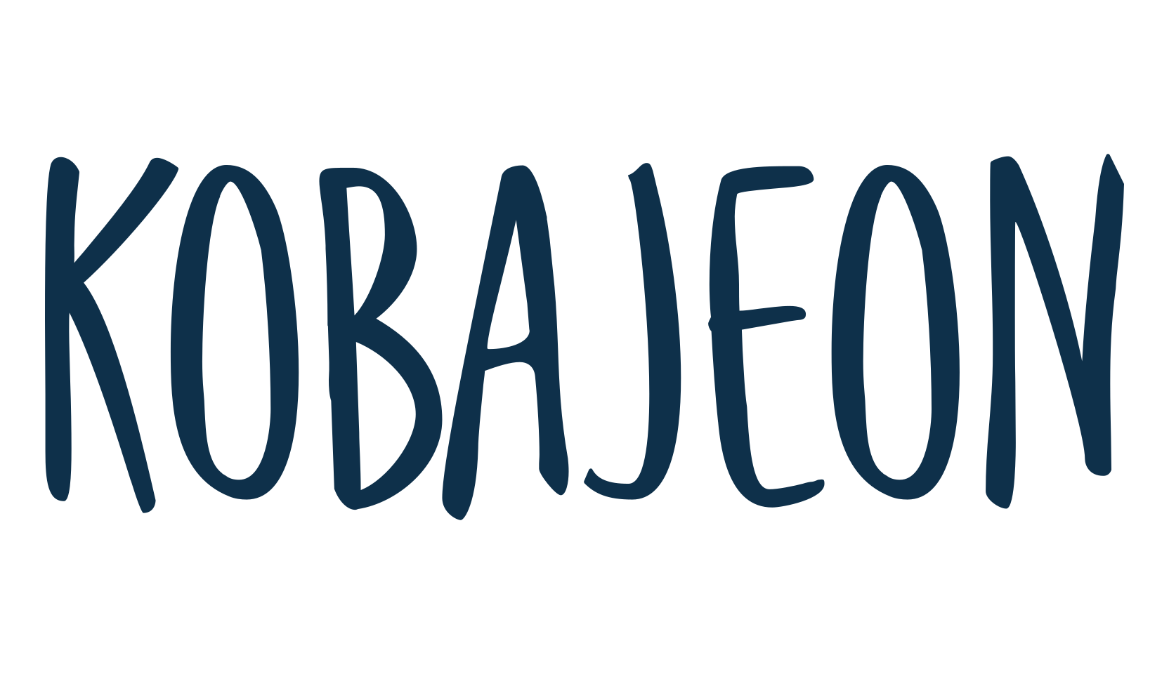 Kobajeon, script handwritten fancy decorative calligraphy font preview