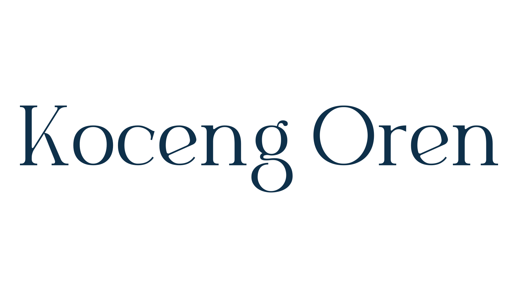 Koceng Oren, basic serif font preview
