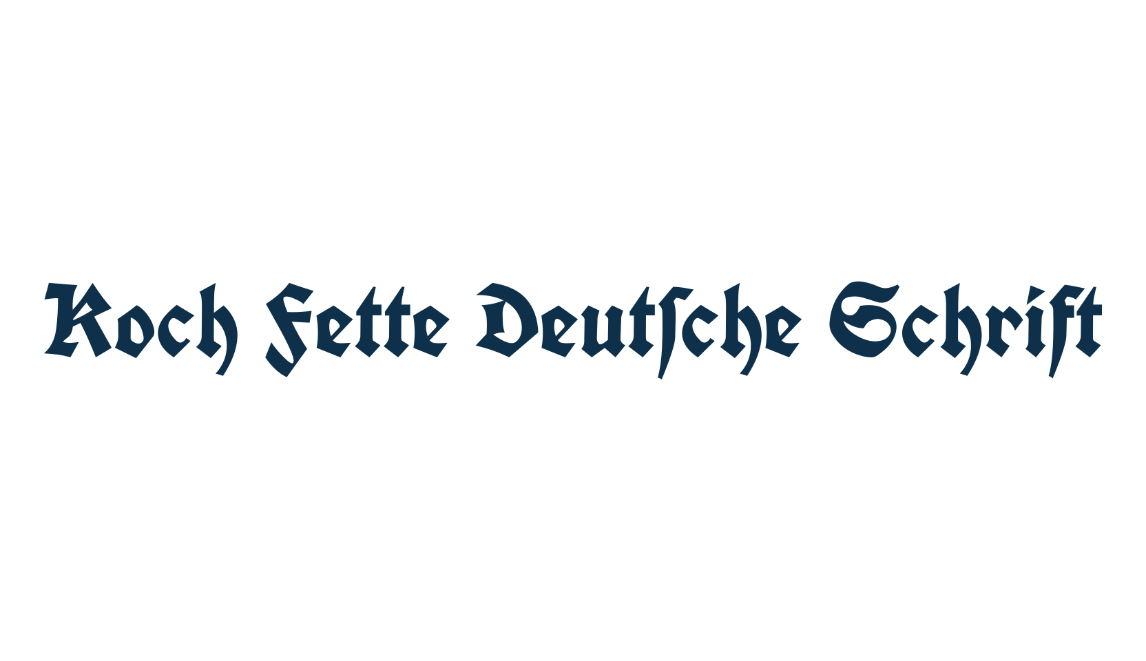 Koch Fette Deutsche Schrift, modern font preview