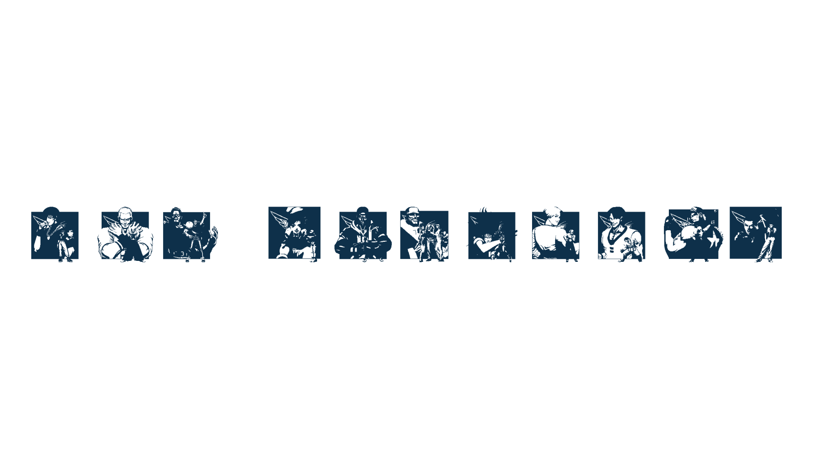 KOF Dingbats, fancy decorative font preview