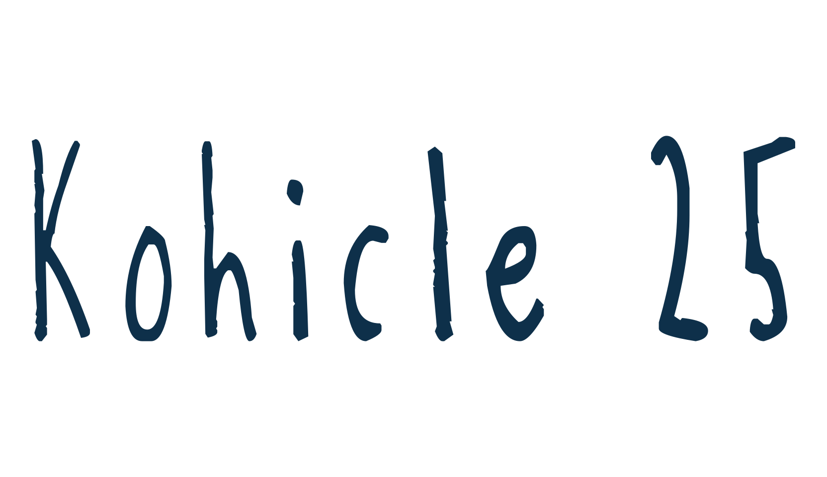Kohicle 25, handwriting font preview