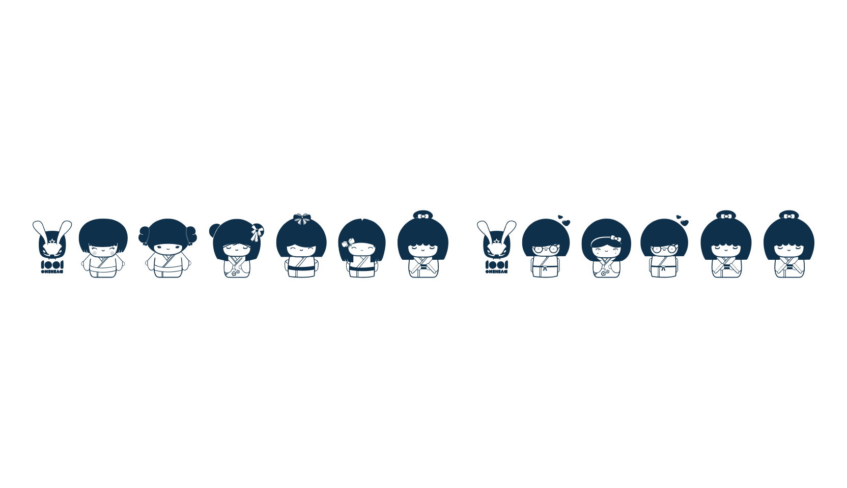 Kokeshi Kawaii, fancy decorative font preview