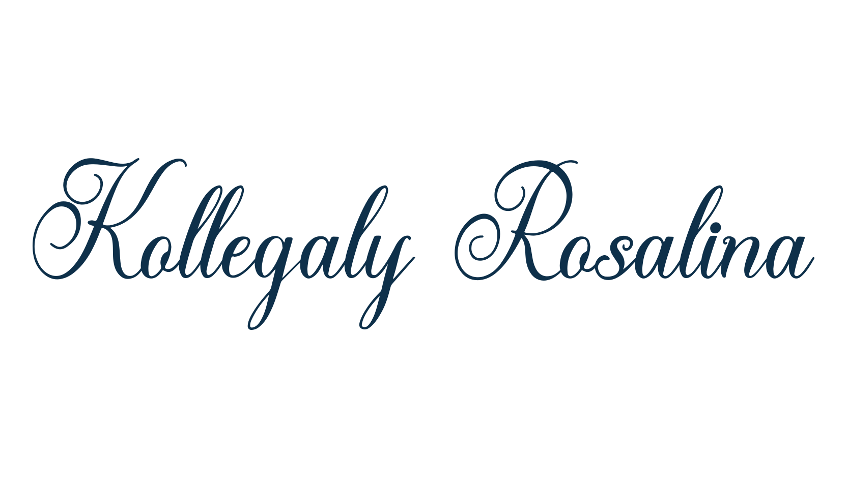 Kollegaly Rosalina, calligraphy font preview
