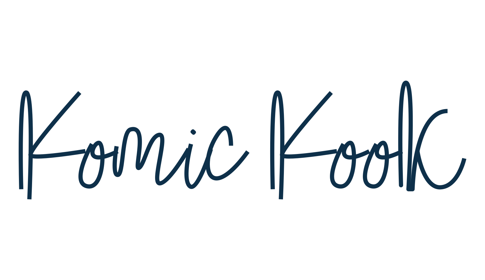 Komic Kook, script handwritten fancy decorative calligraphy font preview