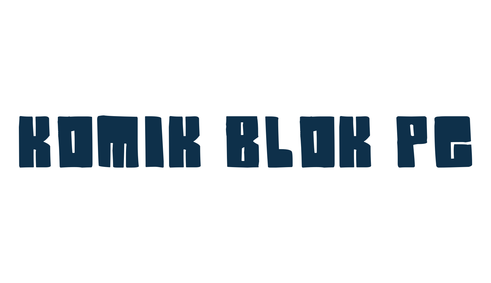 Komik Blok PG, cartoon font preview