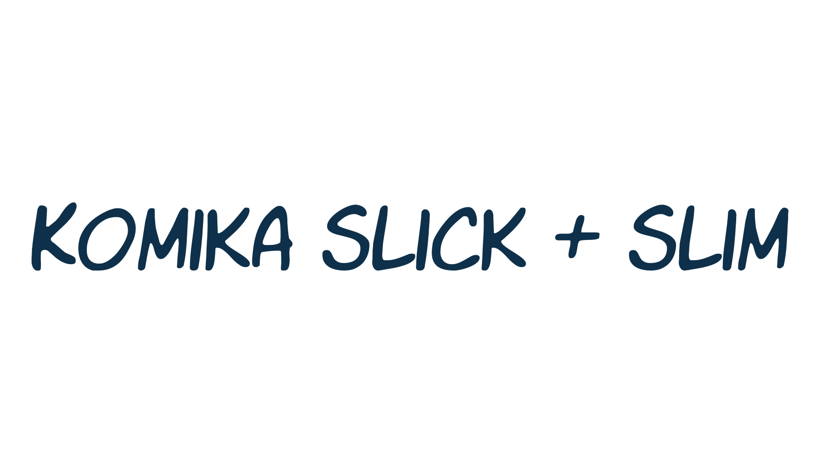 Komika Slick + Slim, cartoon font preview