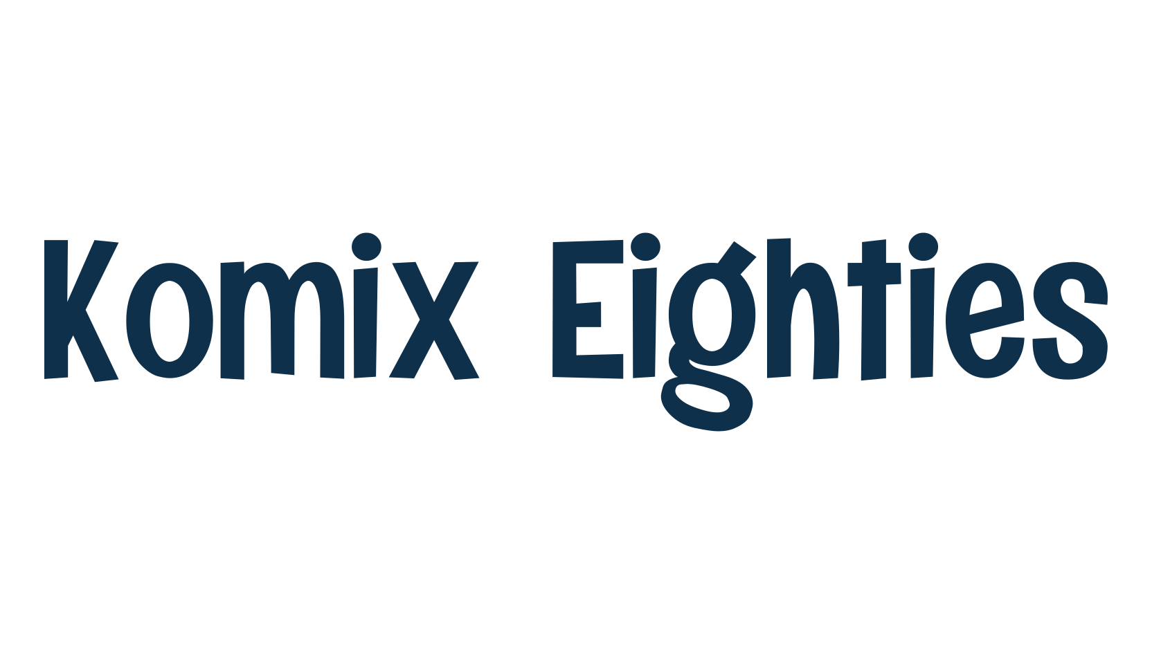 Komix Eighties, cartoon font preview