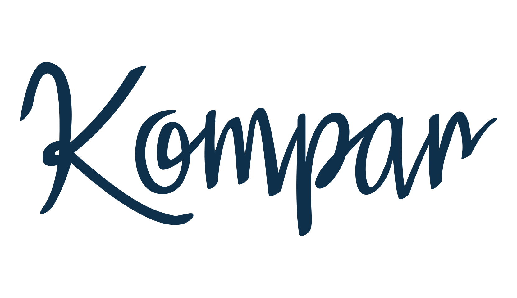 Kompar, script calligraphy fancy decorative font preview