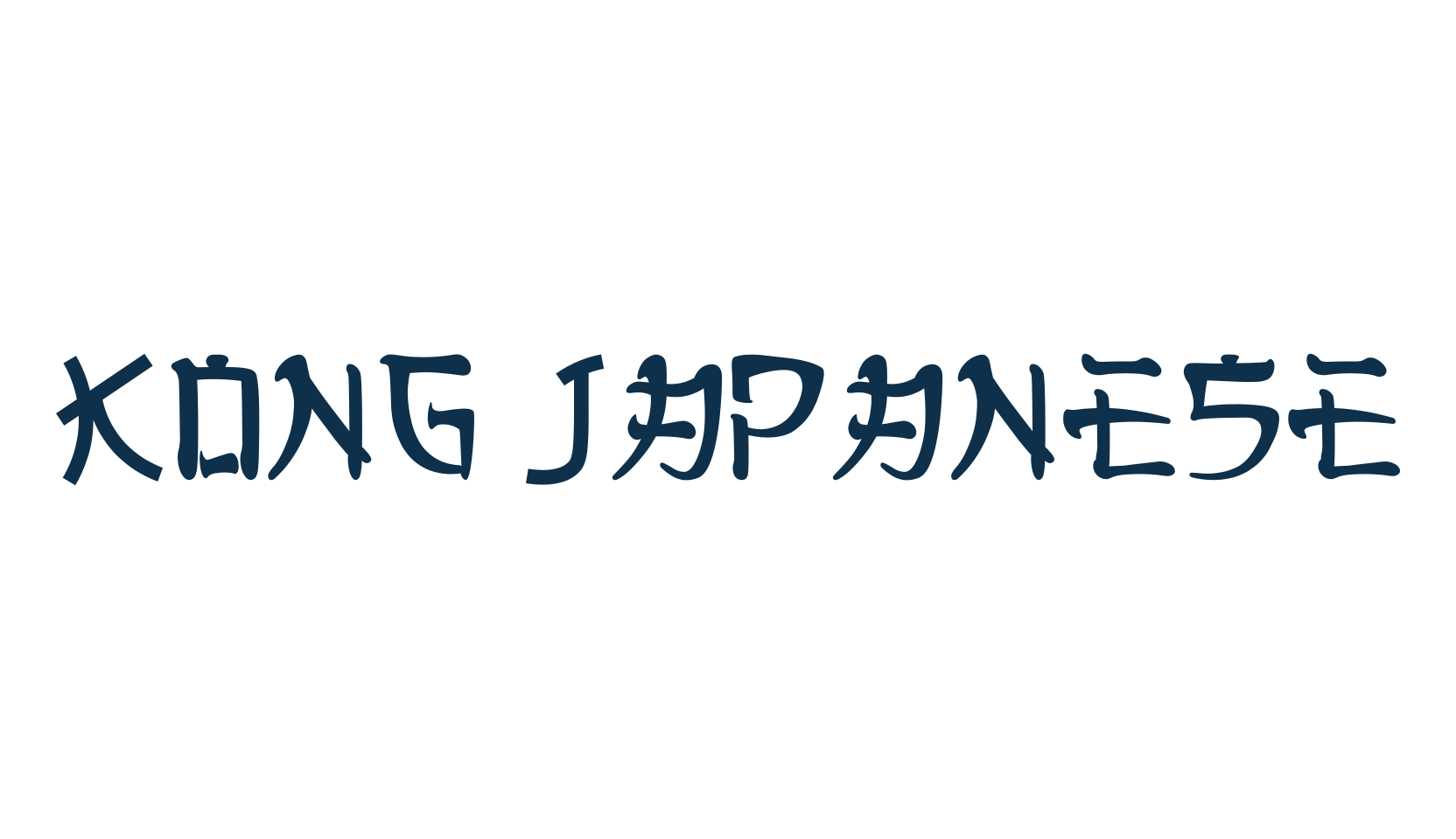 Kong Japanese, foreign look chinese, jpn font preview