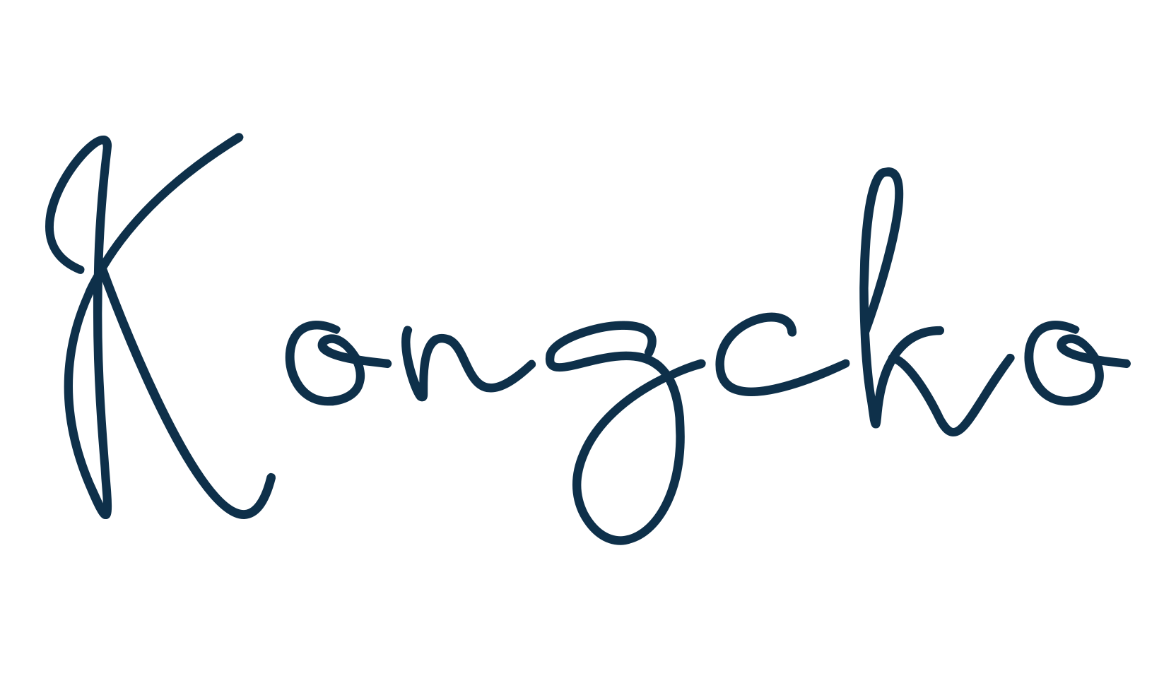 Kongcko, handwriting font preview