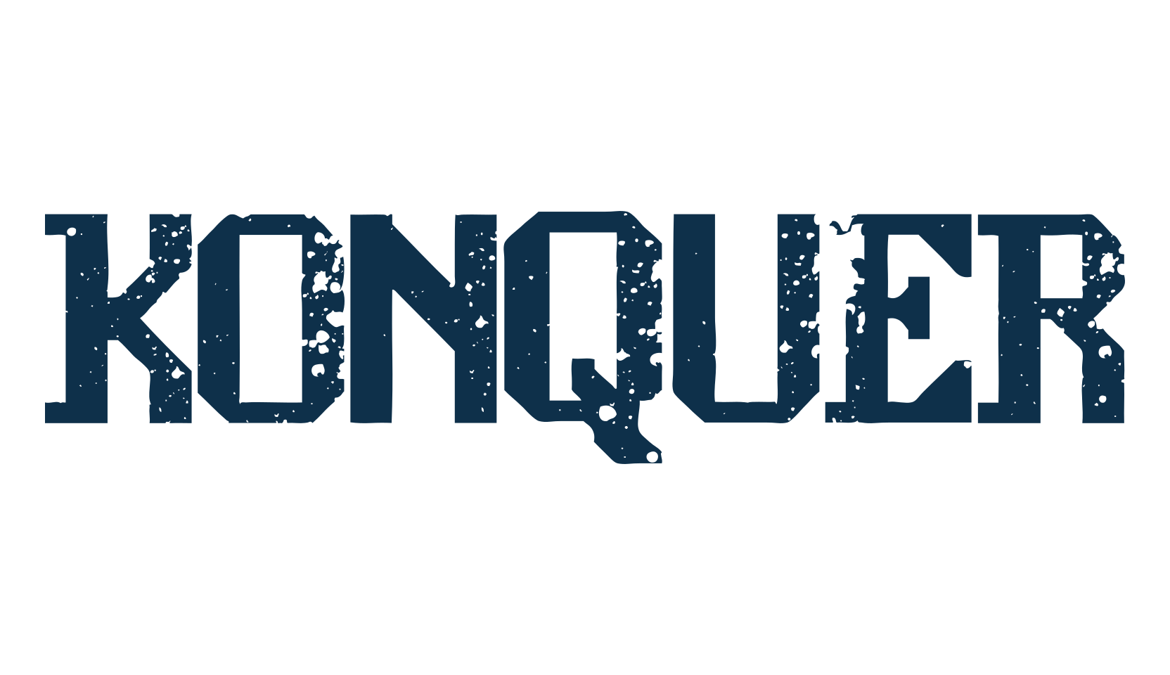 Konquer, fancy eroded decorative font preview