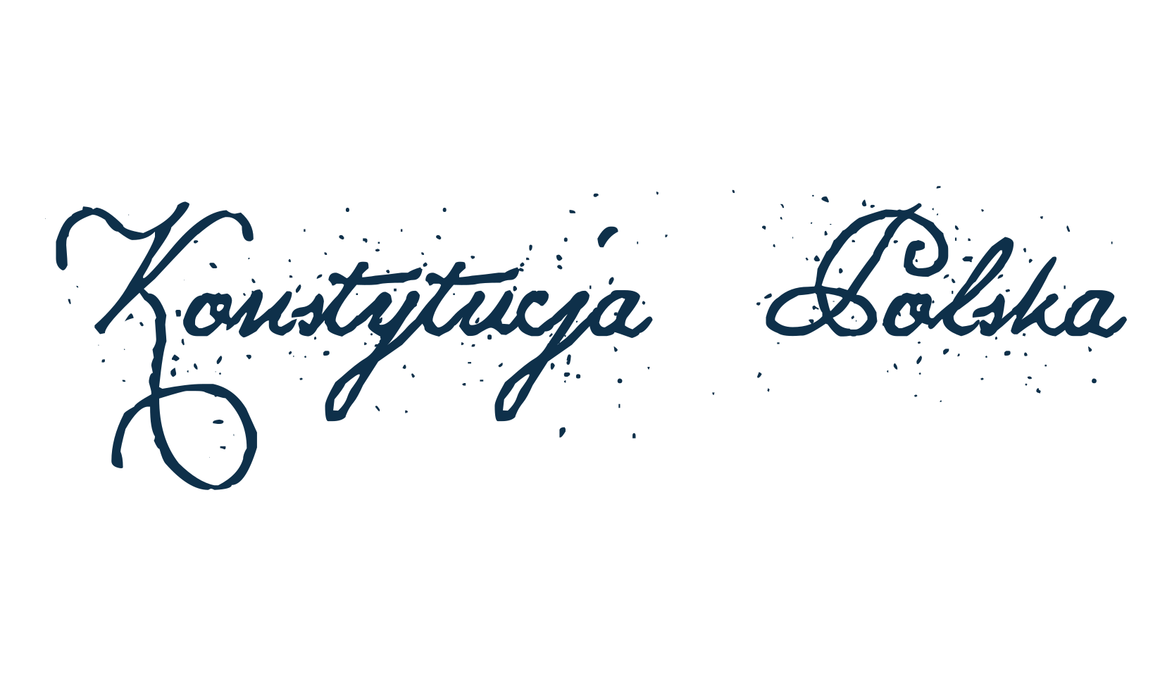 Konstytucja Polska, script handwritten fancy decorative calligraphy font preview