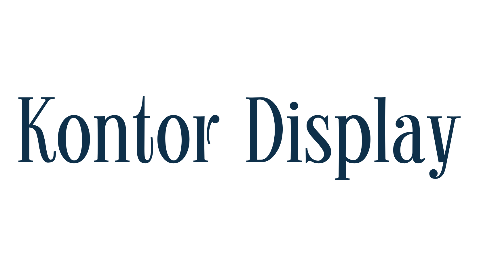 Kontor Display, basic serif font preview