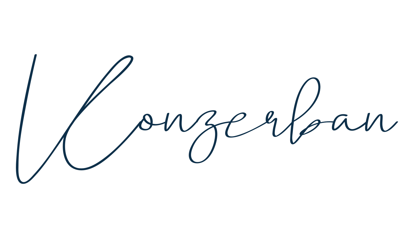 Konzerban, handwriting font preview