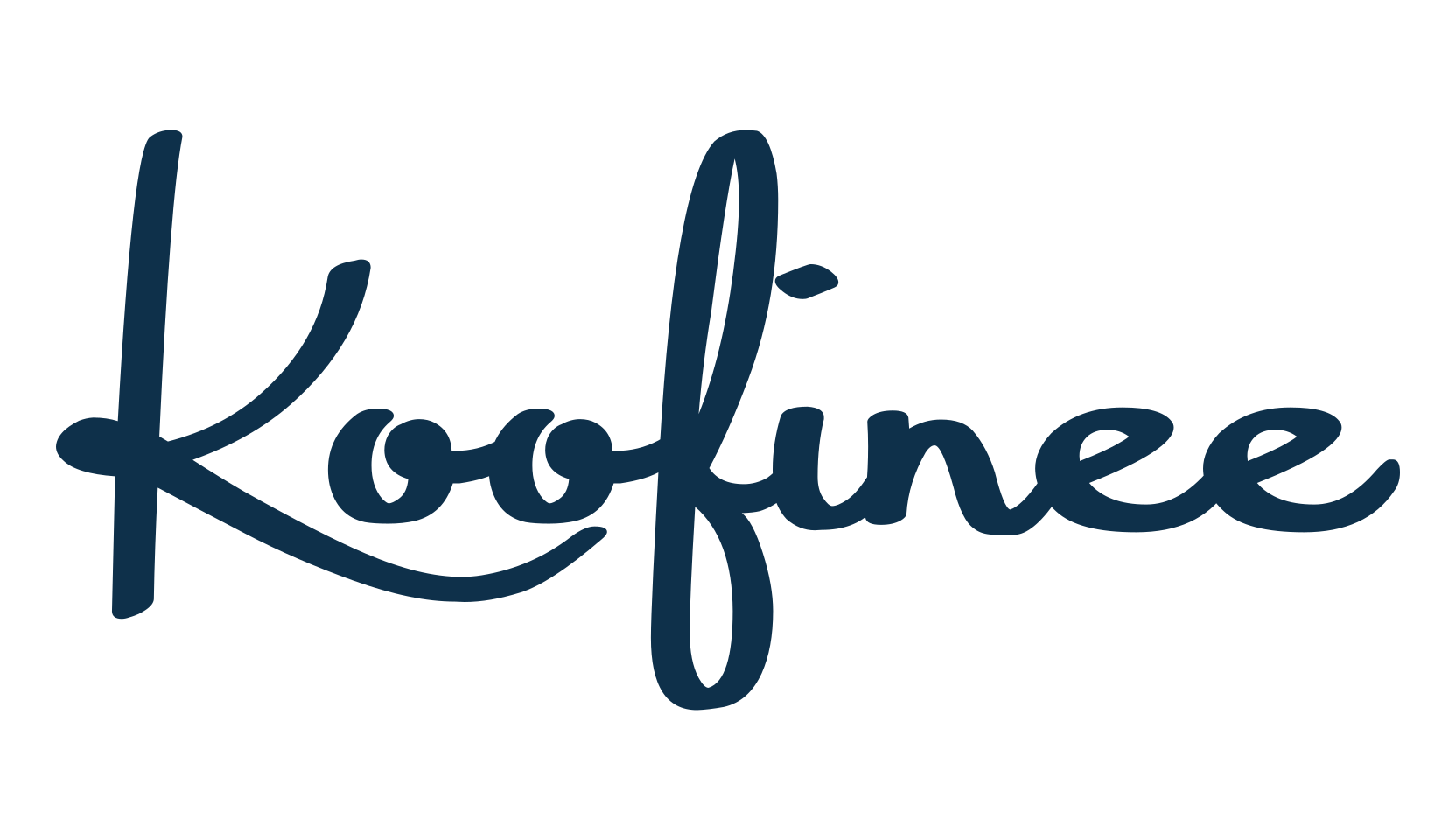 Koofinee, script handwritten fancy decorative calligraphy font preview