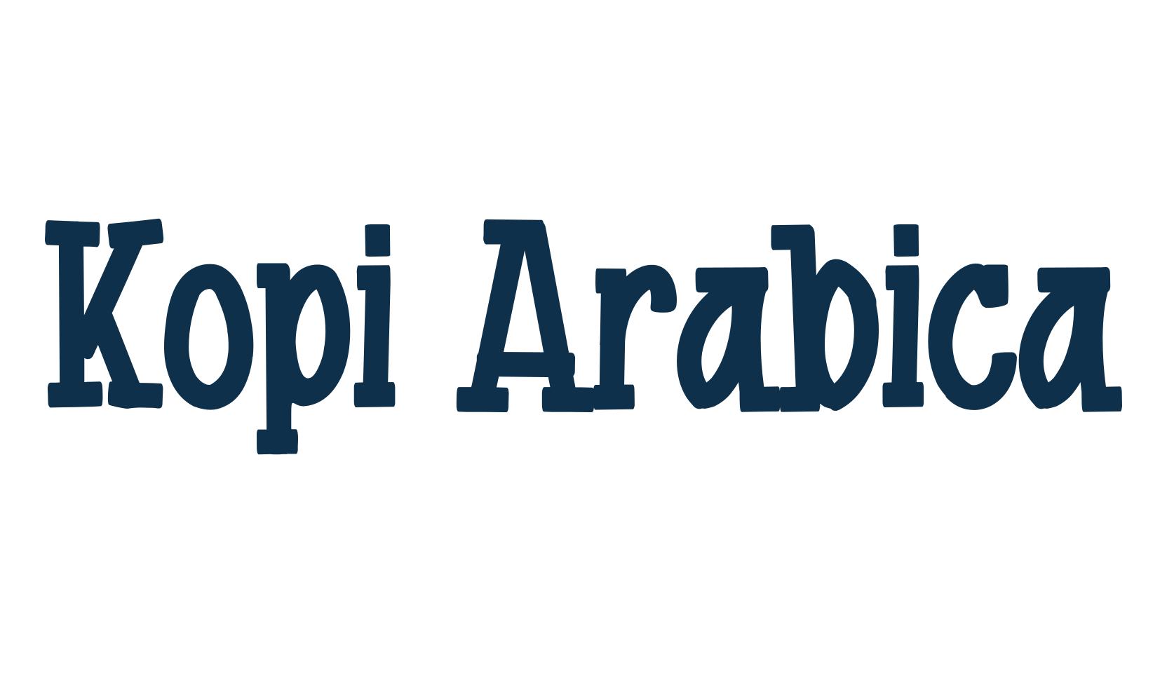 Kopi Arabica, fancy cartoon decorative font preview