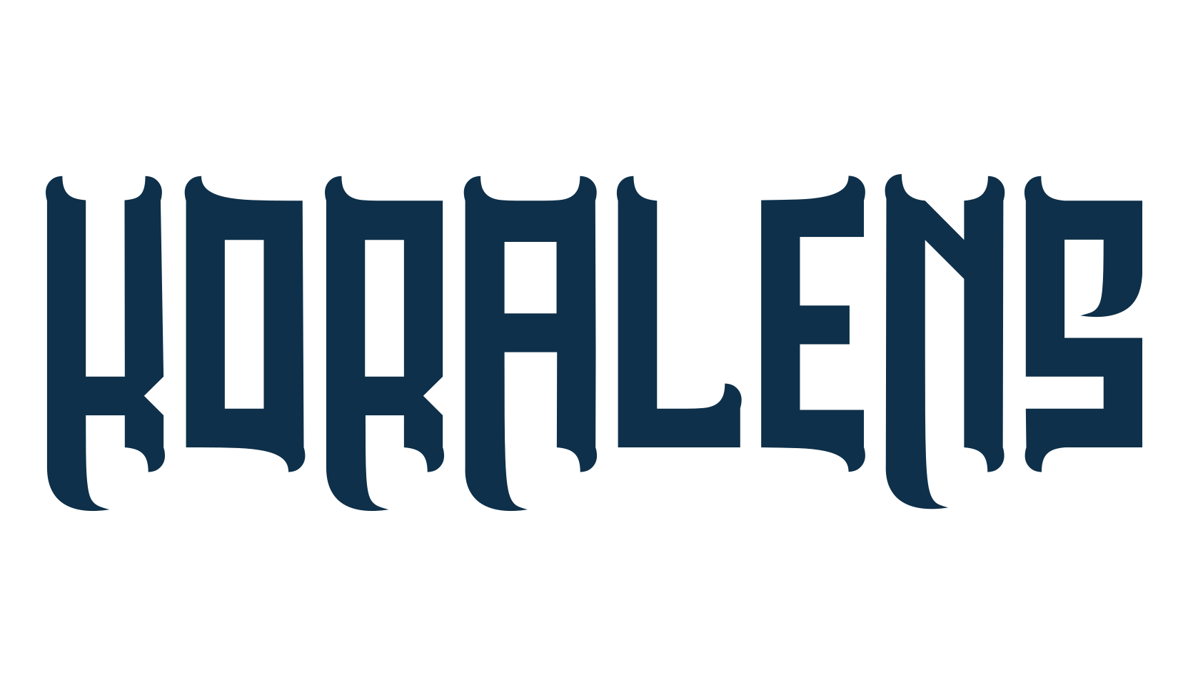 Koralens, modern font preview