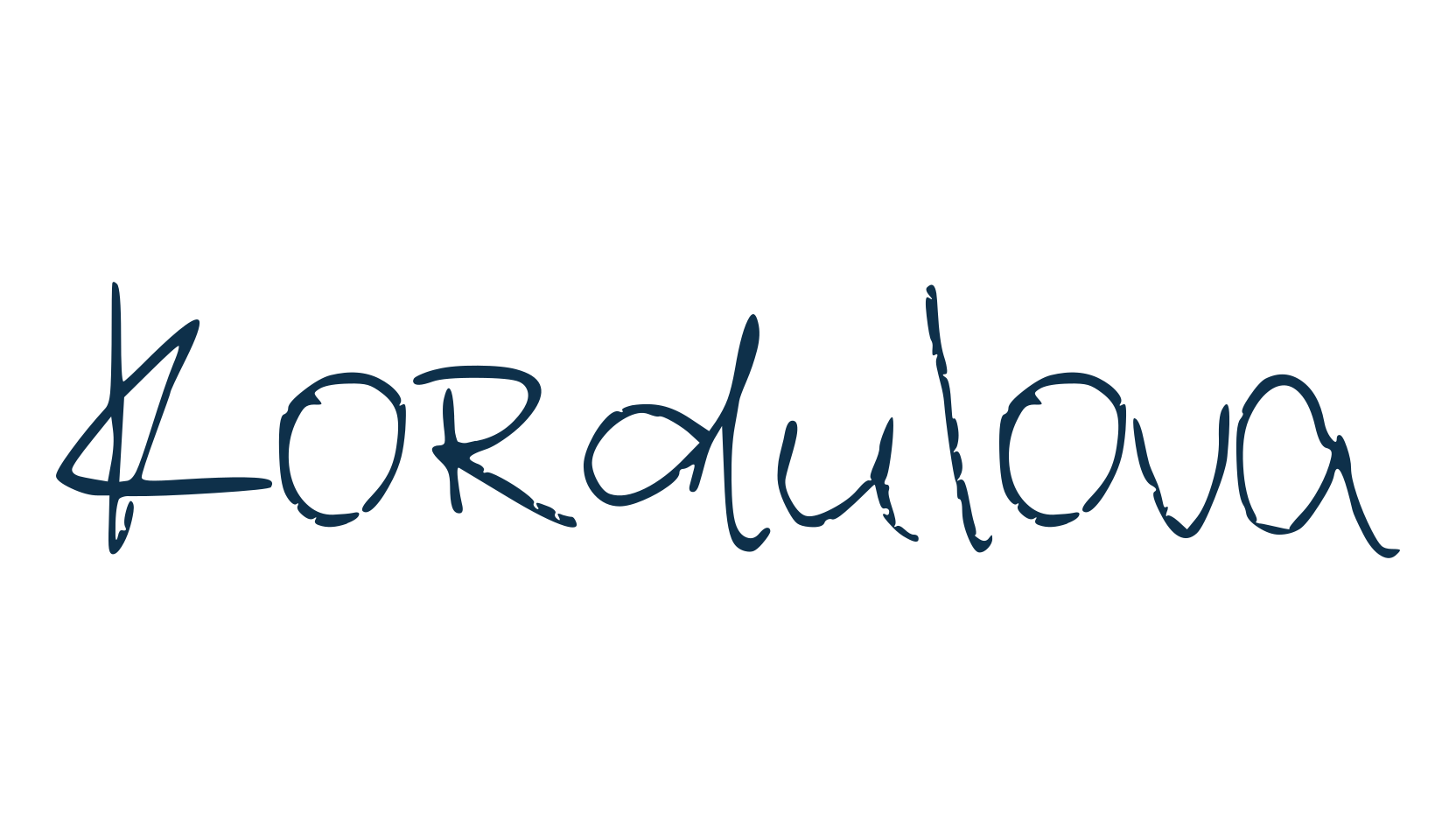 Kordulova, script handwritten fancy decorative calligraphy font preview