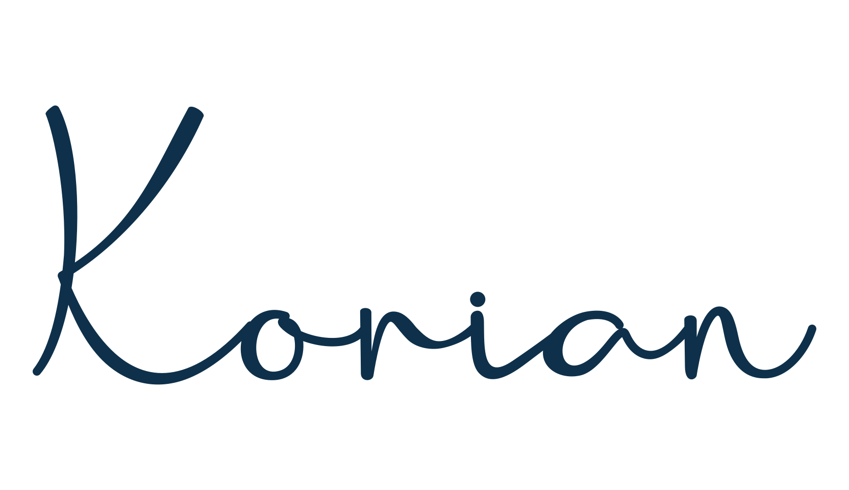 Korian, handwriting font preview