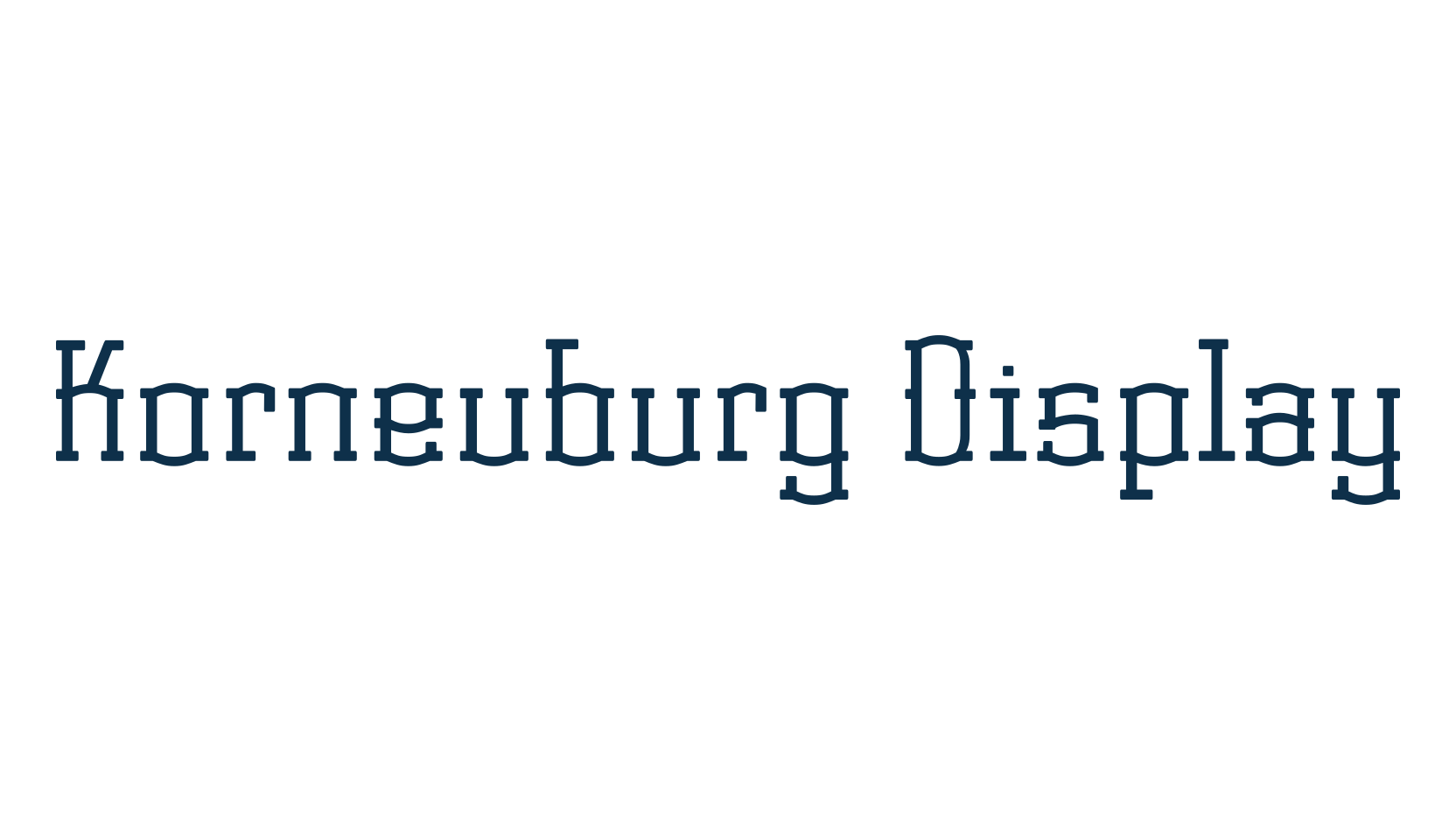 Korneuburg Display, various font preview