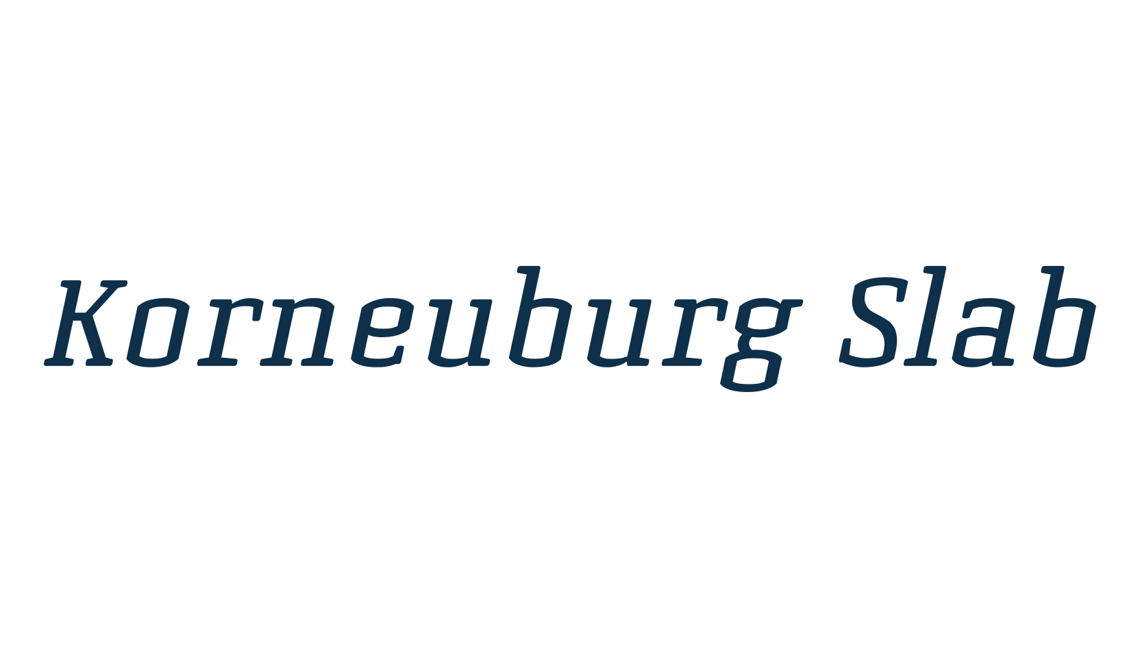 Korneuburg Slab, basic serif font preview