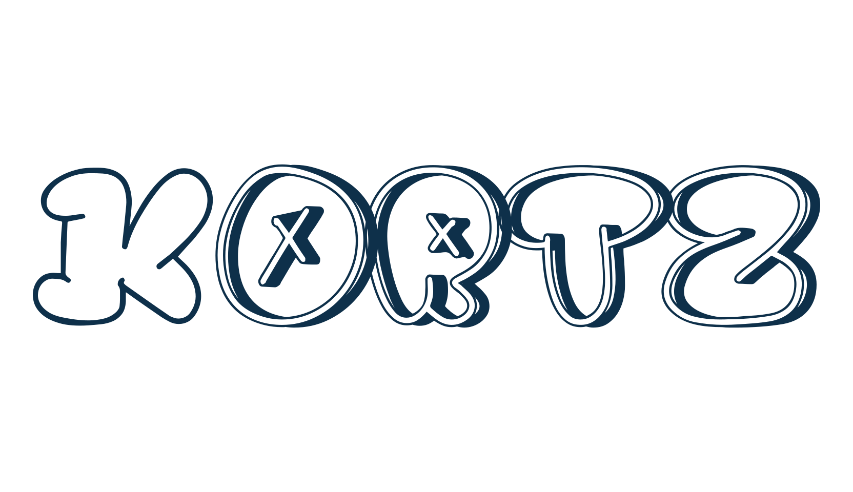 Kortz, script graffiti fancy decorative calligraphy font preview