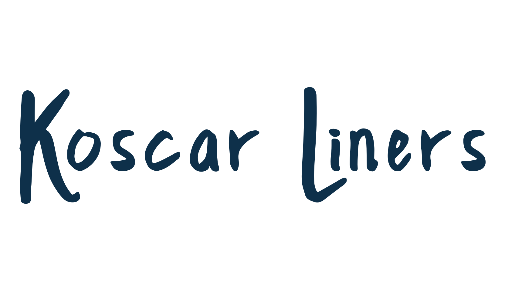 Koscar Liners, script handwritten fancy decorative calligraphy font preview