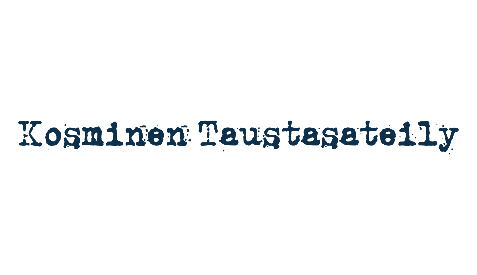 Kosminen Taustasateily, typewriter font preview