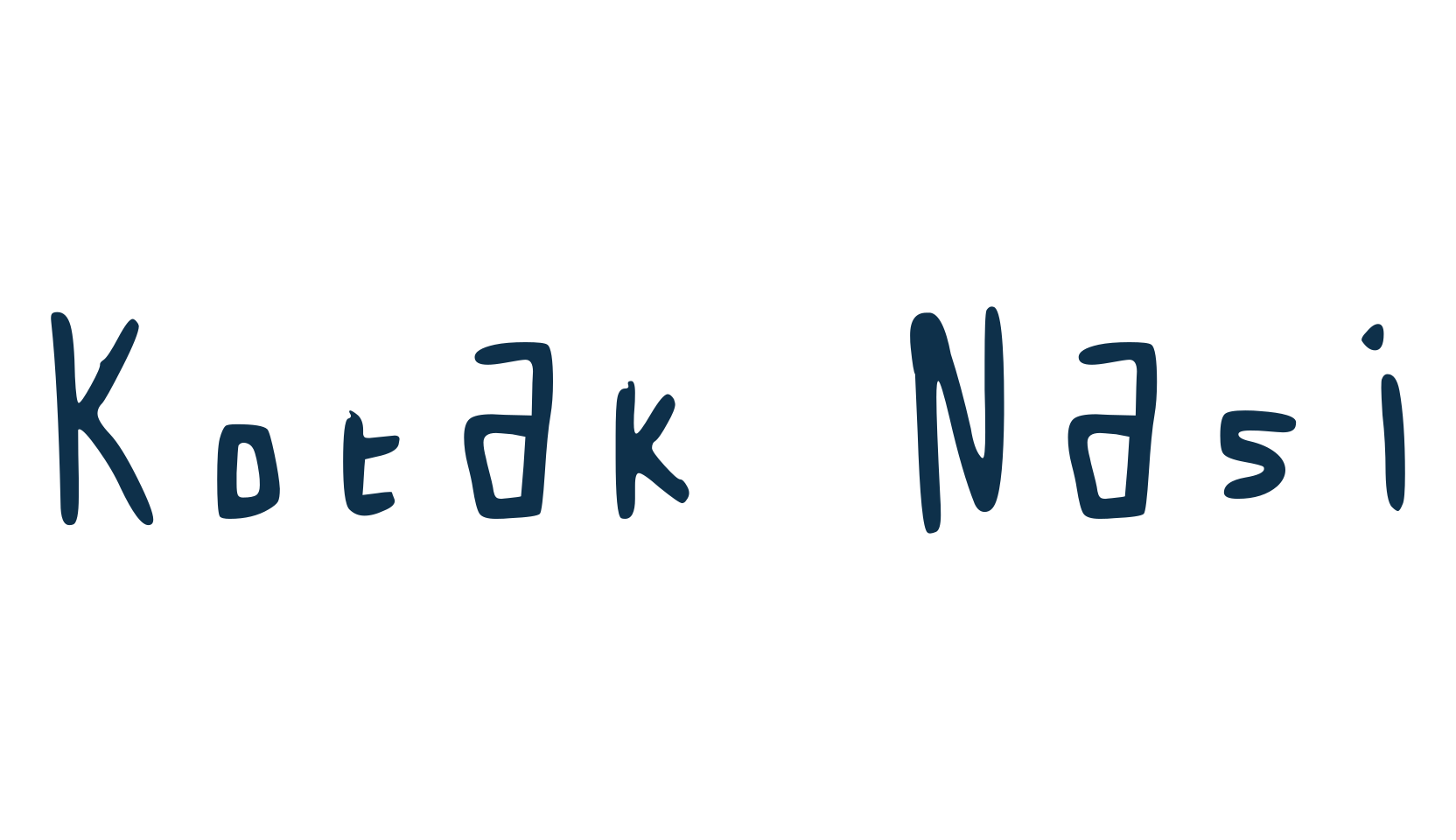 Kotak Nasi, handwriting font preview