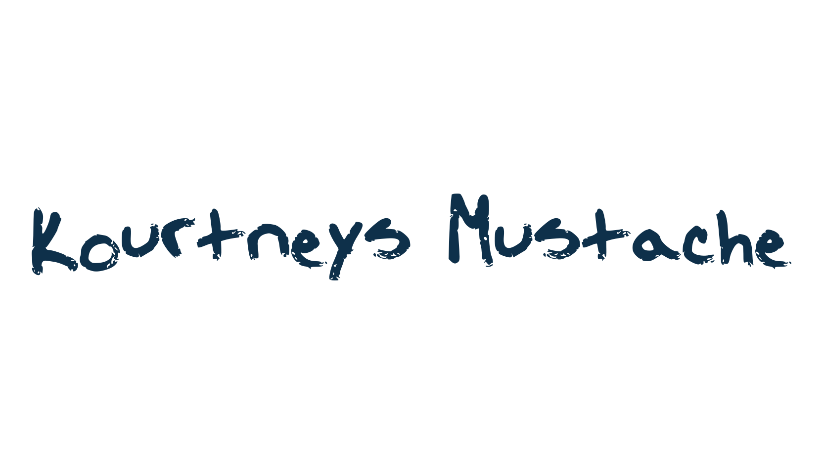 Kourtneys Mustache, handwriting font preview