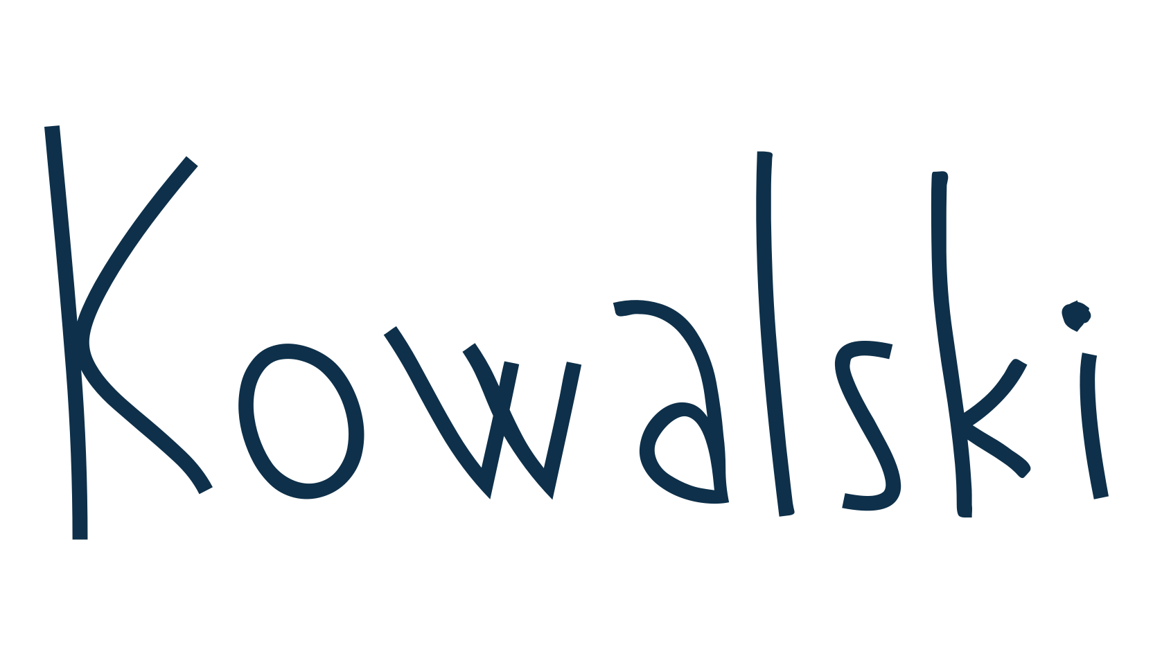 Kowalski, various font preview