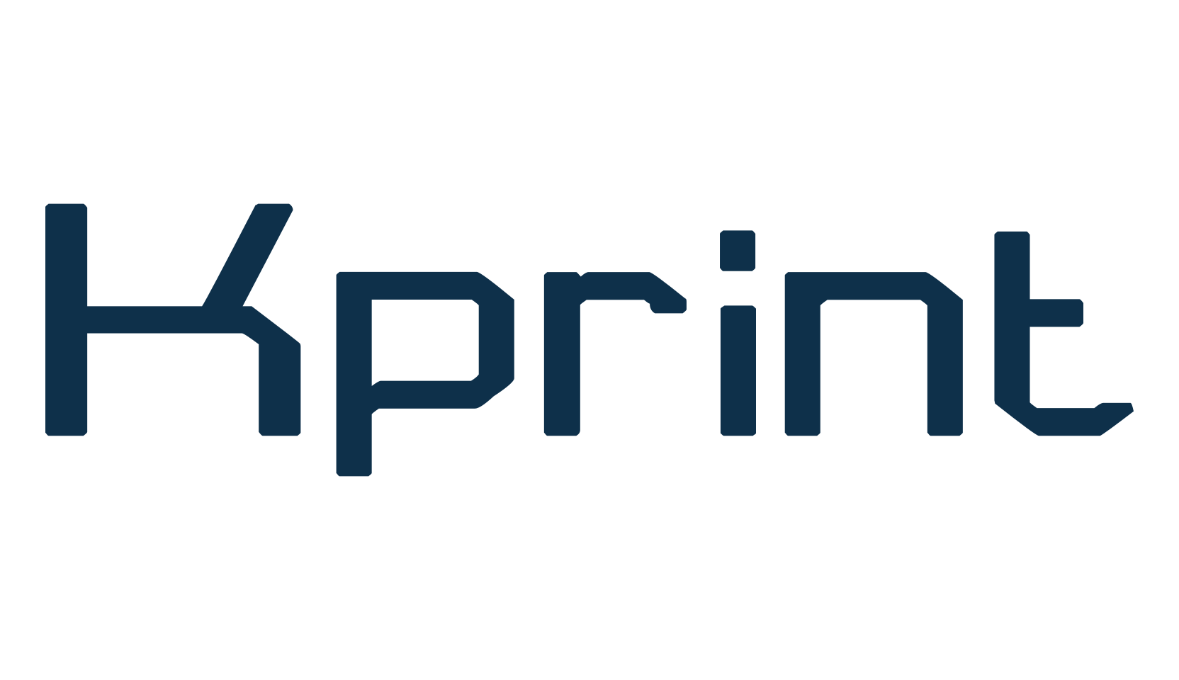 Kprint, techno square sci-fi font preview