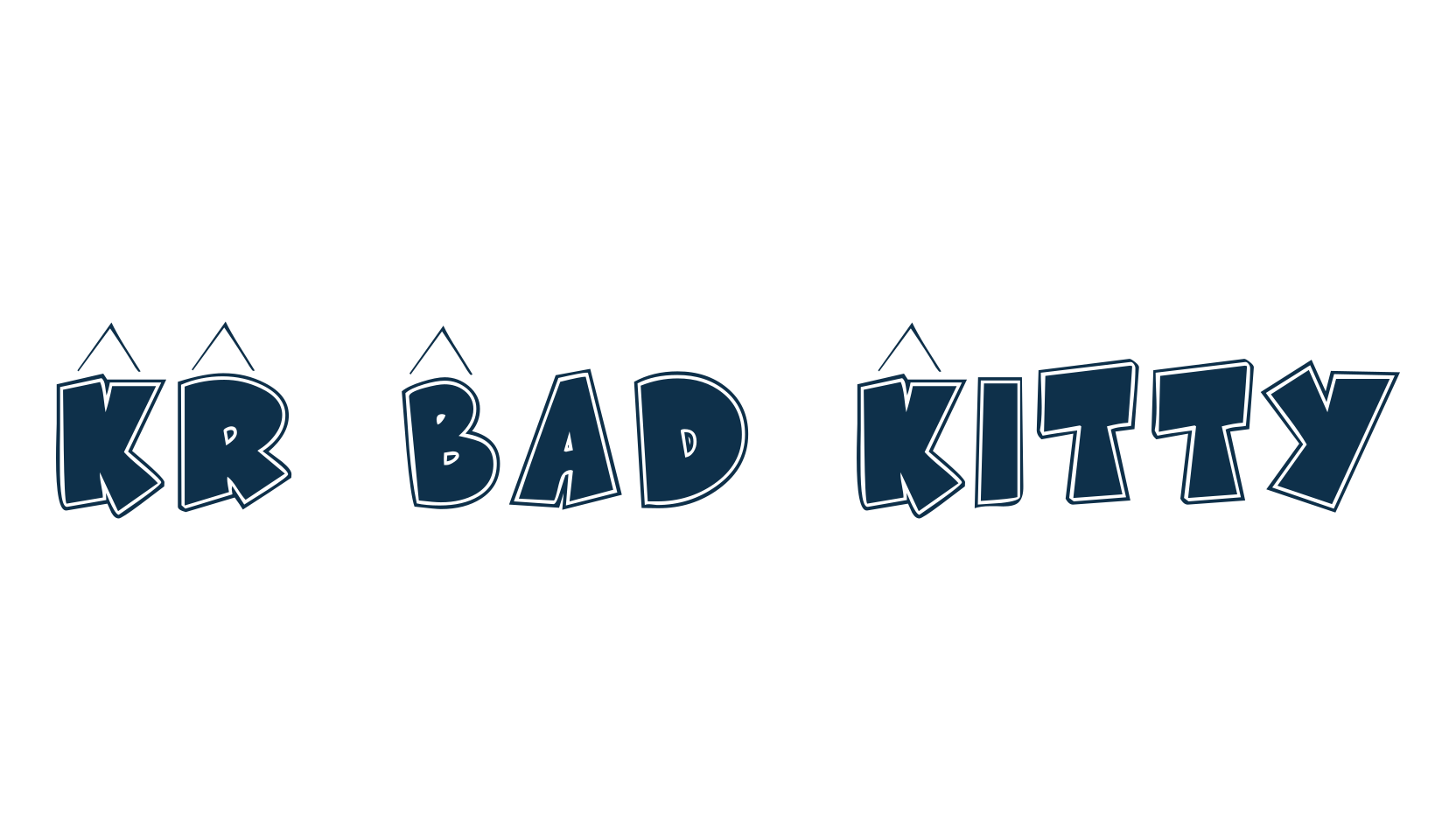 KR Bad Kitty, cartoon font preview