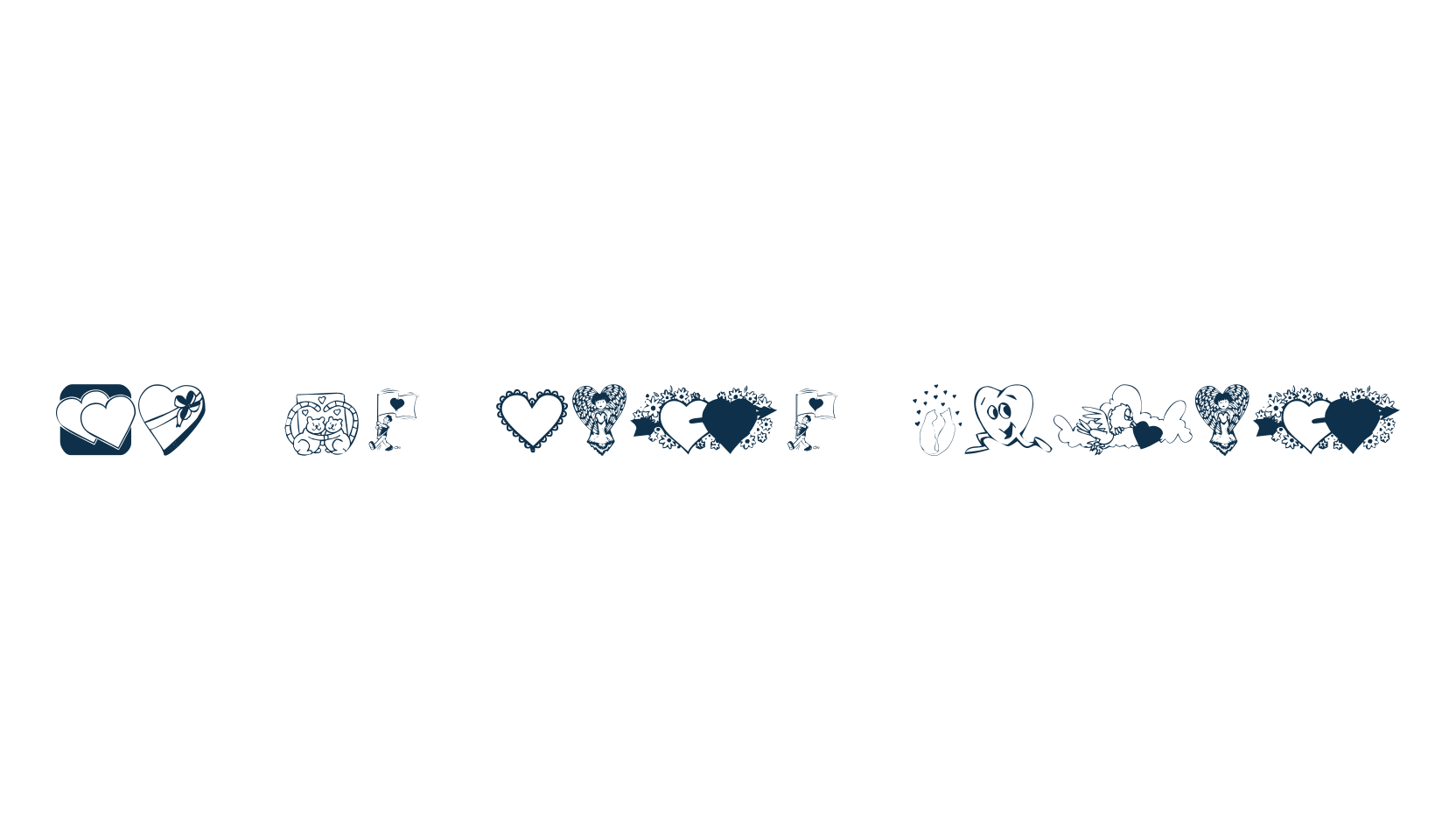 KR Be Mine Again, display market font preview