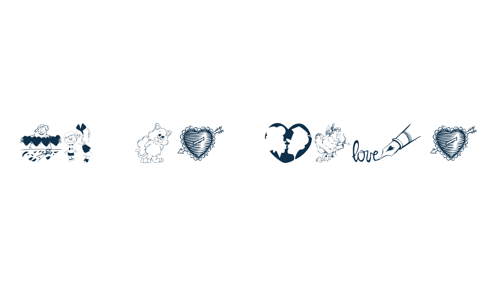 KR Be Mine, fancy decorative font preview