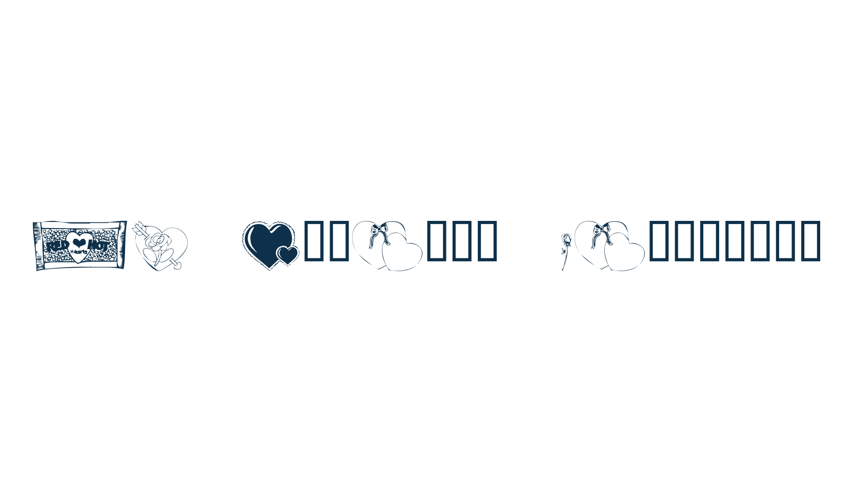 KR Belated Valentine, fancy decorative font preview