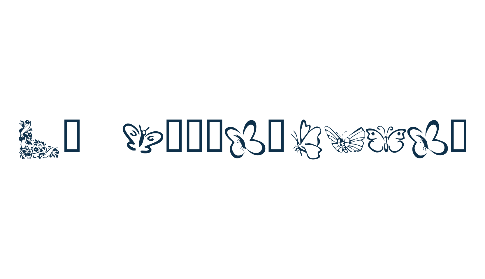 KR Butterflies, display market font preview