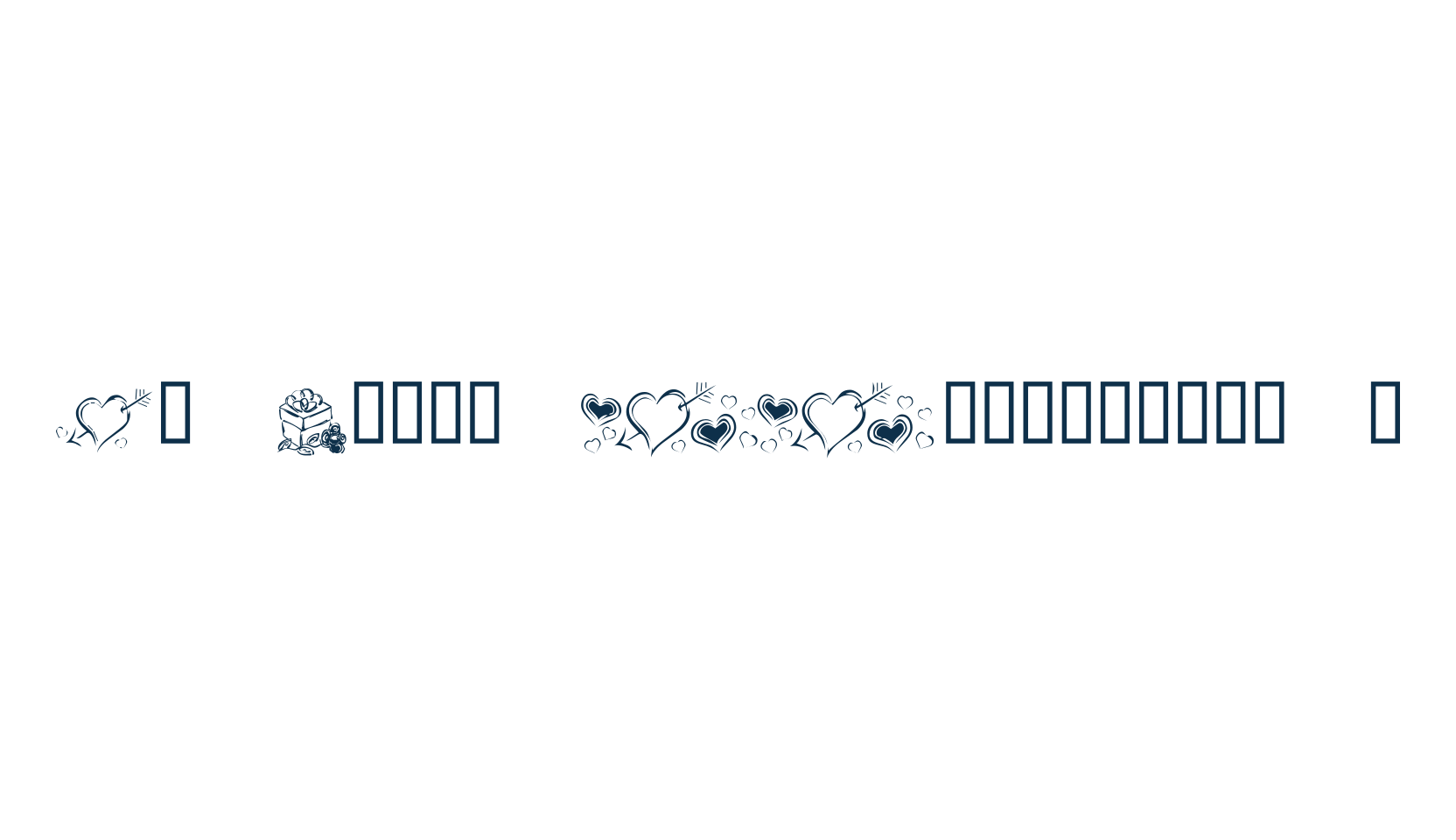 KR Cuori Divertenti 7, fancy decorative font preview